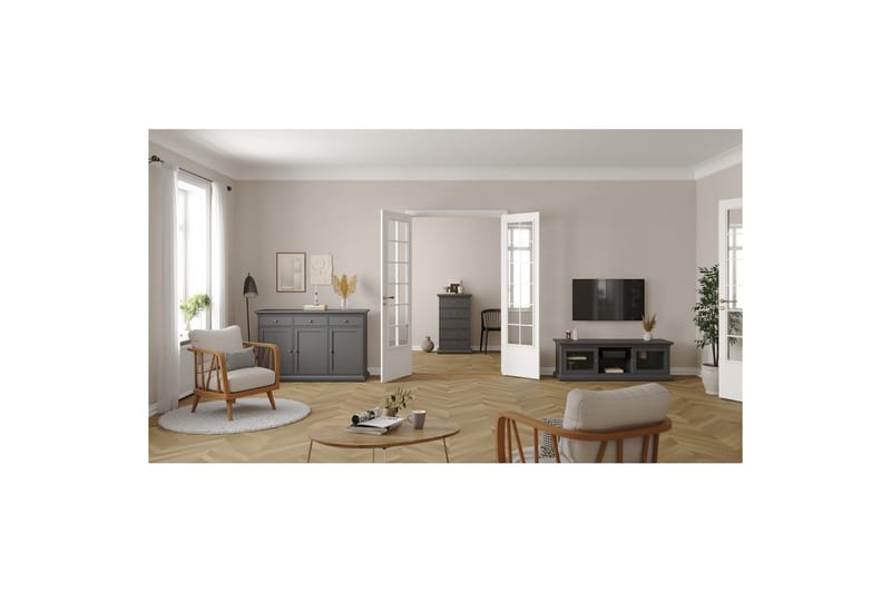 Shoiba Sidebord 144 cm - Mørkegrå - Møbler - Borde - Aflastningsbord - Lampebord