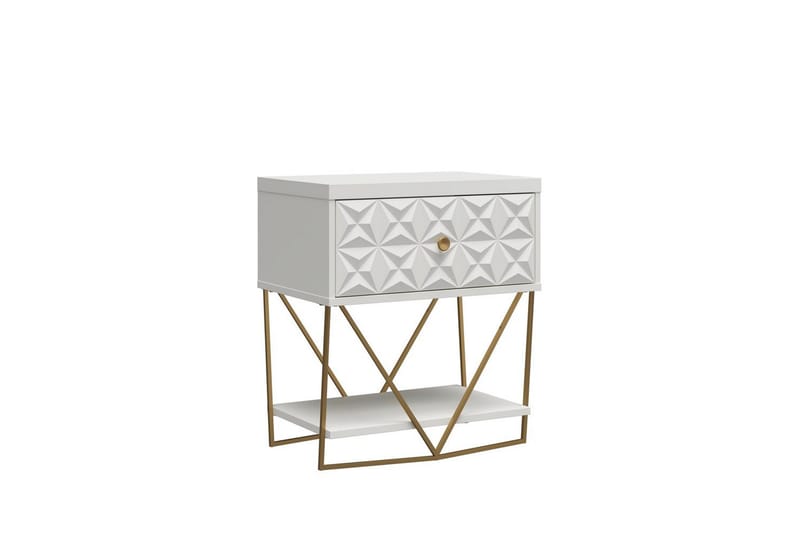 Side-/endebord Blair Creme - Creme - Møbler - Borde - Aflastningsbord - Lampebord