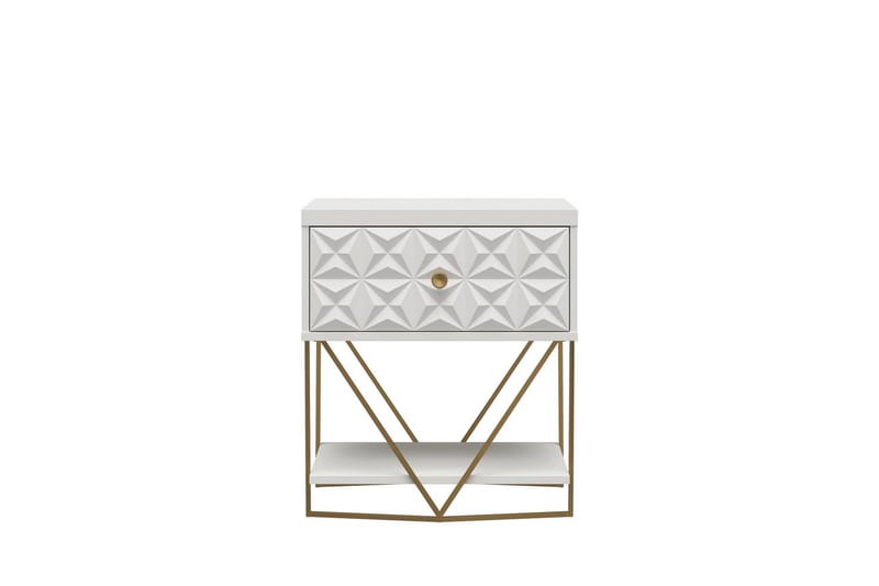 Side-/endebord Blair Creme - Creme - Møbler - Borde - Aflastningsbord - Lampebord