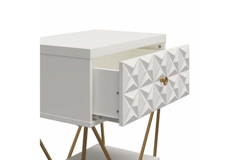 Side-/endebord Blair Creme - Creme - Møbler - Borde - Aflastningsbord - Lampebord