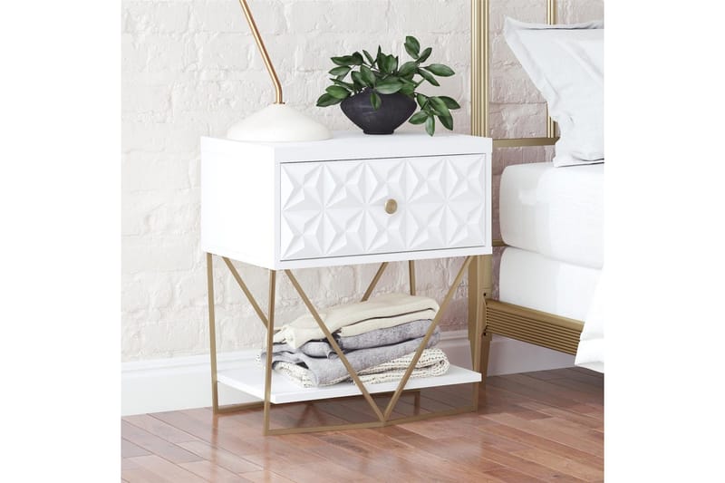 Side-/endebord Blair Creme - Creme - Møbler - Borde - Aflastningsbord - Lampebord
