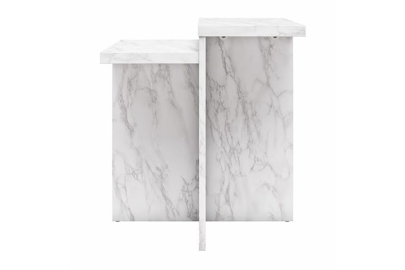 Side-/endebord Brielle Hvid Marmor - Hvid Marmor - Møbler - Borde - Aflastningsbord - Lampebord
