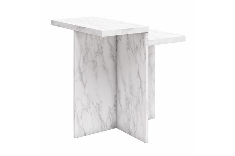 Side-/endebord Brielle Hvid Marmor - Hvid Marmor - Møbler - Borde - Aflastningsbord - Lampebord