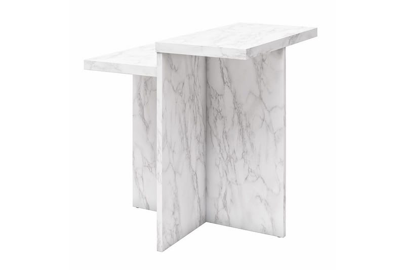 Side-/endebord Brielle Hvid Marmor - Hvid Marmor - Møbler - Borde - Aflastningsbord - Lampebord