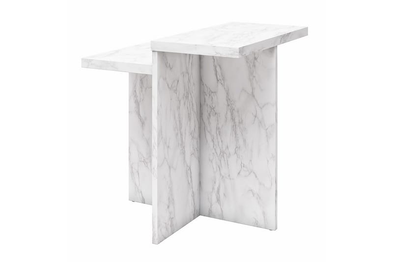 Side-/endebord Brielle Hvid Marmor - Hvid Marmor - Møbler - Borde - Aflastningsbord - Lampebord