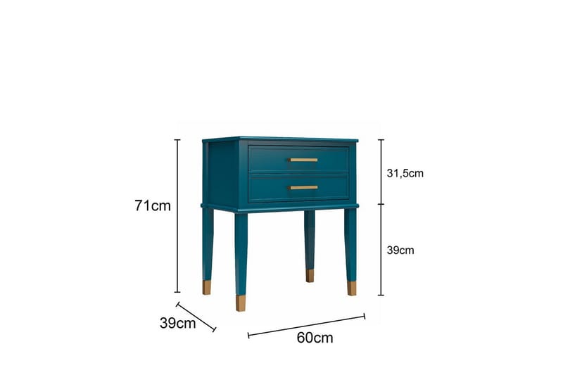 Side-/endebord Westerleigh Duegrå - Duegrå - Møbler - Borde - Aflastningsbord - Lampebord