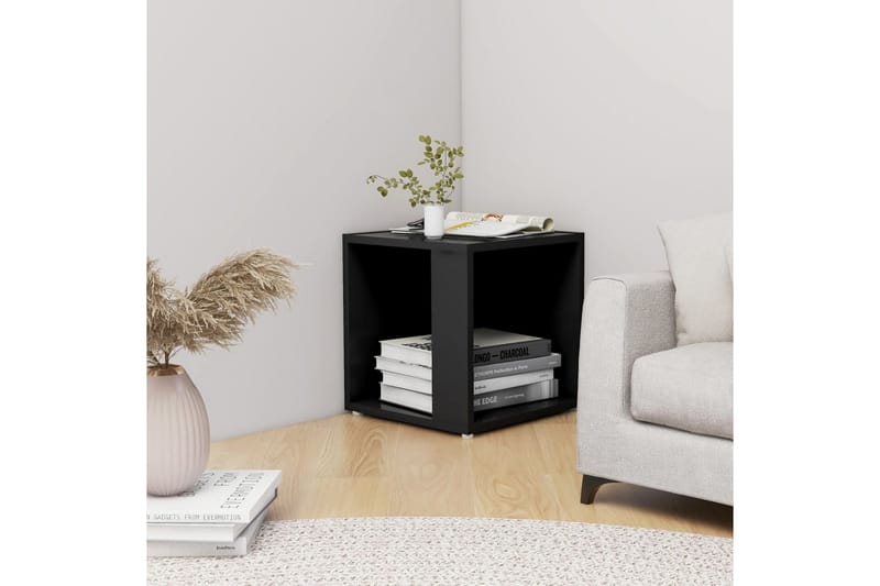 sidebord 33x33x34,5 cm spånplade sort - Sort - Møbler - Borde - Aflastningsbord - Lampebord