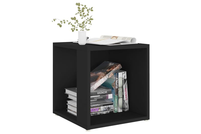 sidebord 33x33x34,5 cm spånplade sort - Sort - Møbler - Borde - Aflastningsbord - Lampebord
