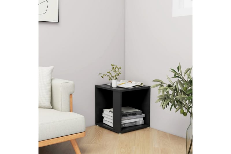 sidebord 33x33x34,5 cm spånplade sort - Sort - Møbler - Borde - Aflastningsbord - Lampebord