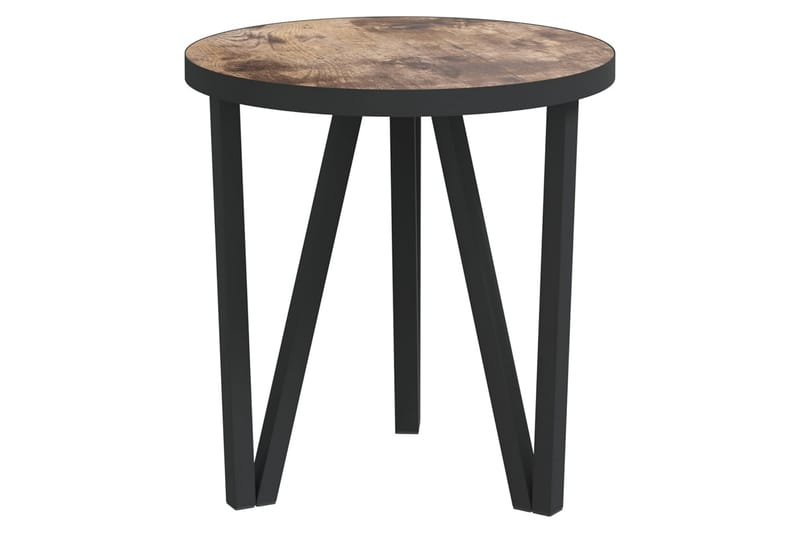 sidebord 35 cm MDF sort og gul - Gul - Møbler - Borde - Aflastningsbord - Lampebord