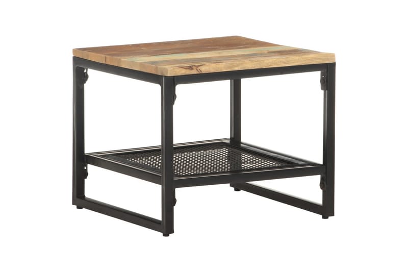 Sidebord 40x40x35 cm massivt genbrugstræ - Brun - Møbler - Borde - Aflastningsbord - Lampebord