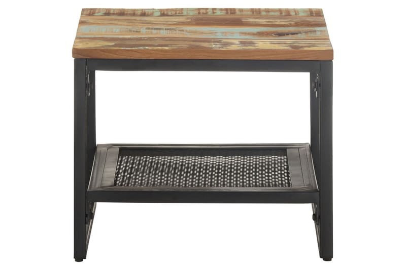 Sidebord 40x40x35 cm massivt genbrugstræ - Brun - Møbler - Borde - Aflastningsbord - Lampebord
