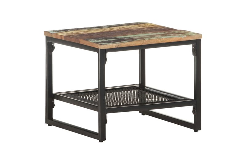 Sidebord 40x40x35 cm massivt genbrugstræ - Brun - Møbler - Borde - Aflastningsbord - Lampebord