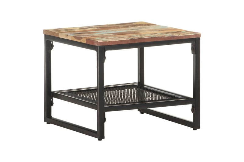 Sidebord 40x40x35 cm massivt genbrugstræ - Brun - Møbler - Borde - Aflastningsbord - Lampebord