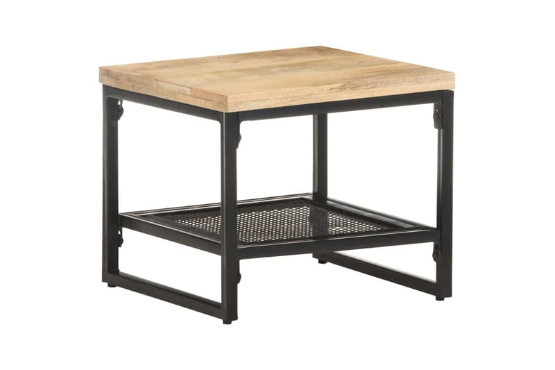Sidebord 40x40x35 cm massivt mangotræ - Brun - Møbler - Borde - Aflastningsbord - Lampebord