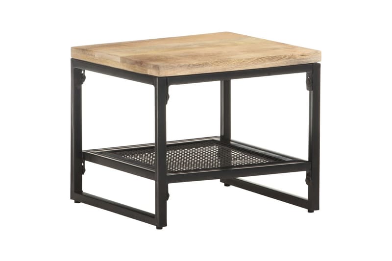 Sidebord 40x40x35 cm massivt mangotræ - Brun - Møbler - Borde - Aflastningsbord - Lampebord