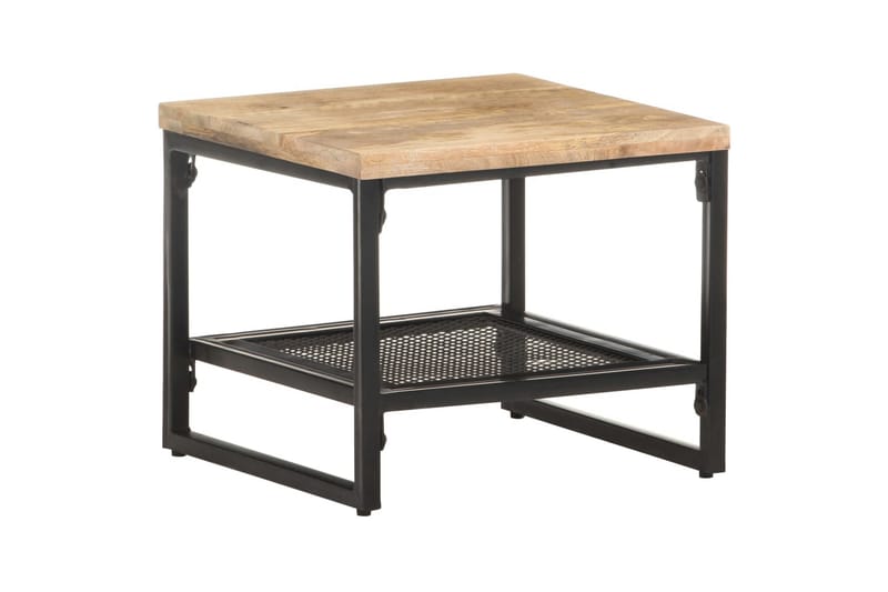 Sidebord 40x40x35 cm massivt mangotræ - Brun - Møbler - Borde - Aflastningsbord - Lampebord