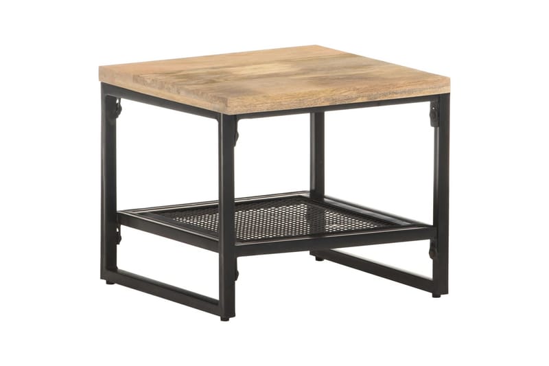 Sidebord 40x40x35 cm massivt mangotræ - Brun - Møbler - Borde - Aflastningsbord - Lampebord