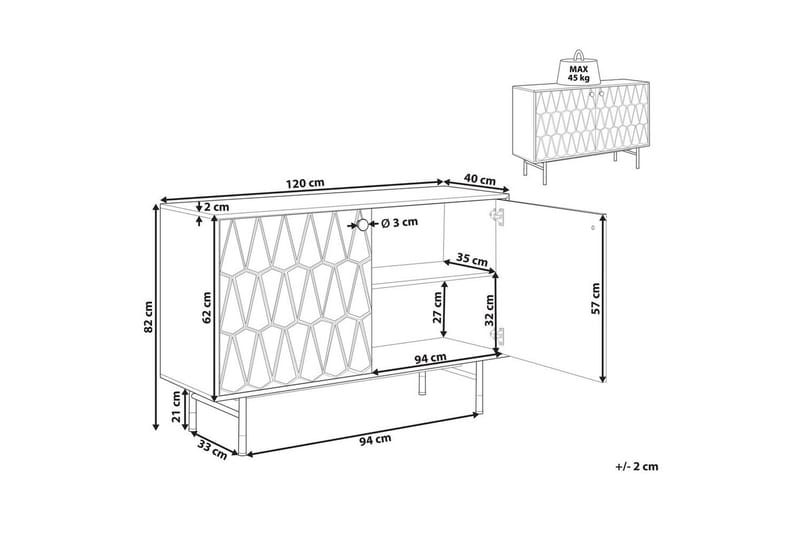 Sidebord Adante - Møbler - Borde - Aflastningsbord - Lampebord