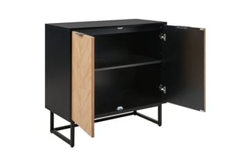 Sidebord Alaska Sort, lyst træ - Sort, lyst træ - Møbler - Borde - Aflastningsbord - Lampebord
