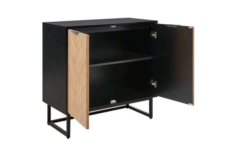 Sidebord Alaska Sort, lyst træ - Sort, lyst træ - Møbler - Borde - Aflastningsbord - Lampebord