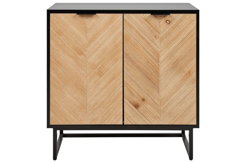 Sidebord Alaska Sort, lyst træ - Sort, lyst træ - Møbler - Borde - Aflastningsbord - Lampebord