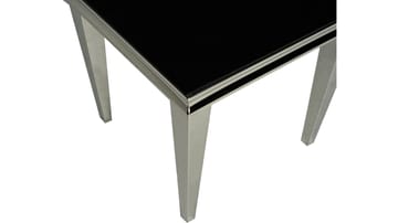 Sidebord Andvik 60x60x57 cm - Sort glas - Møbler - Borde - Aflastningsbord - Lampebord