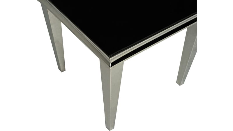 Sidebord Andvik 60x60x57 cm - Sort glas - Møbler - Borde - Aflastningsbord - Lampebord