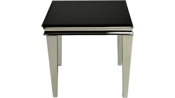 Sidebord Andvik 60x60x57 cm - Sort glas - Møbler - Borde - Aflastningsbord - Lampebord
