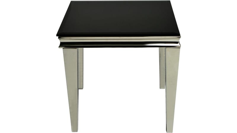 Sidebord Andvik 60x60x57 cm - Sort glas - Møbler - Borde - Aflastningsbord - Lampebord