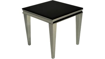Sidebord Andvik 60x60x57 cm - Sort glas - Møbler - Borde - Aflastningsbord - Lampebord