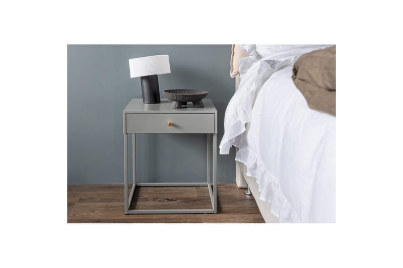 Sidebord Bakal Lysegrå - Lysegrå - Møbler - Borde - Aflastningsbord - Lampebord