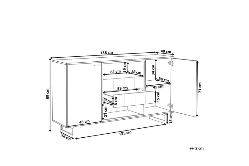 Sidebord Boiso - Møbler - Borde - Aflastningsbord - Lampebord