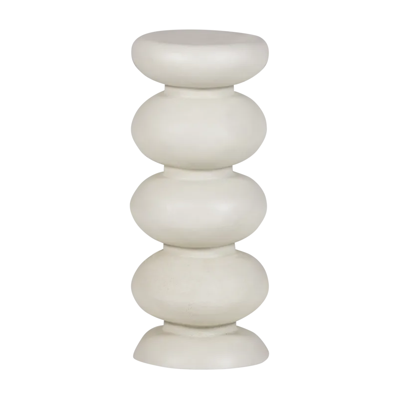 Sidebord Brilo 29 cm rundt, Creme