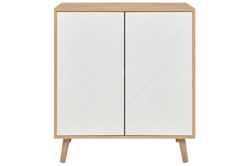 Sidebord Bristow Hvid, Lys Træ - Hvid, Lys Træ - Møbler - Borde - Aflastningsbord - Lampebord