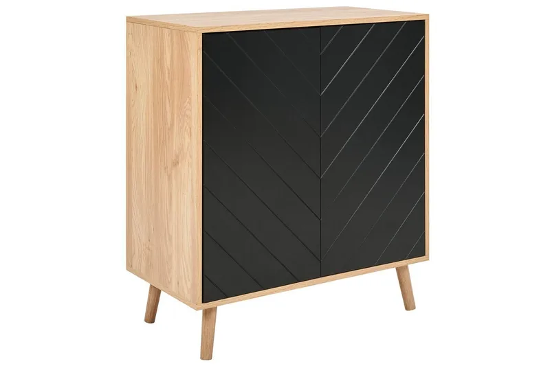 Sidebord Bristow Sort, lyst træ - Sort, lyst træ - Møbler - Borde - Aflastningsbord - Lampebord