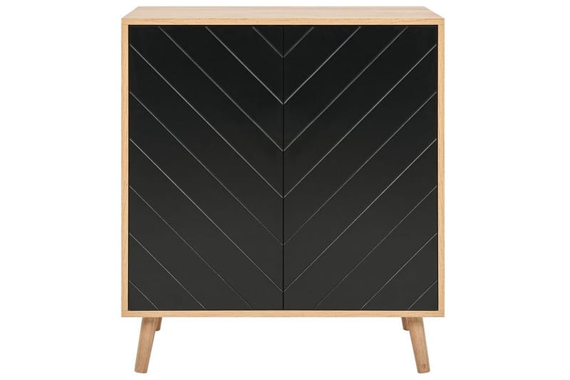 Sidebord Bristow Sort, lyst træ - Sort, lyst træ - Møbler - Borde - Aflastningsbord - Lampebord