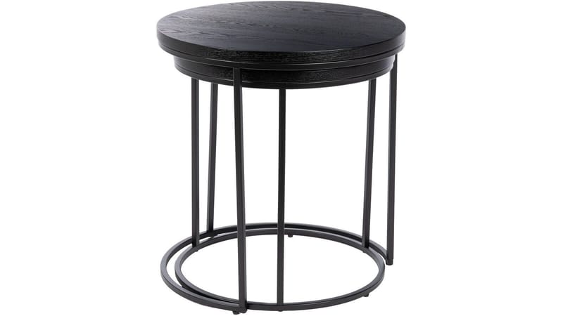 Sidebord Dover ø50 / 54 cm - Sort ask - Møbler - Borde - Aflastningsbord - Lampebord