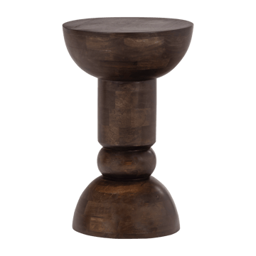 Sidebord Emel 40 cm rundt - Mørkebrun - Møbler - Borde - Aflastningsbord - Lampebord