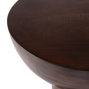 Sidebord Emel 40 cm rundt - Mørkebrun - Møbler - Borde - Aflastningsbord - Lampebord