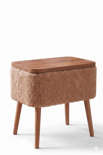 Sidebord Hanah Home Parkway Small (60 x 65 x 30 cm) Beige - Beige - Møbler - Borde - Aflastningsbord - Lampebord