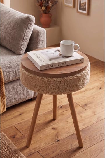 Sidebord Hanah Home Parkway Mini (Ø33 x H55 cm) Beige - Beige - Møbler - Borde - Aflastningsbord - Lampebord