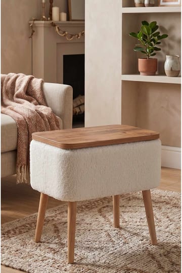 Sidebord Hanah Home Parkway Small (60 x 65 x 30 cm) Hvid - Hvid - Møbler - Borde - Aflastningsbord - Lampebord