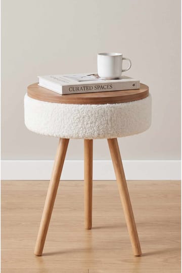Sidebord Hanah Home Parkway Mini (Ø33 x H55 cm) Hvid - Hvid - Møbler - Borde - Aflastningsbord - Lampebord