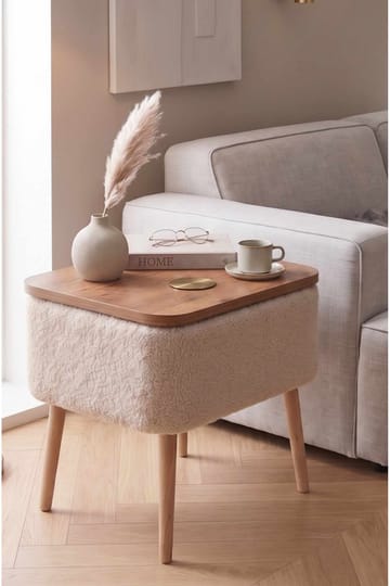 Sidebord Hanah Home Parkway Small (60 x 65 x 30 cm) Beige - Beige - Møbler - Borde - Aflastningsbord - Lampebord