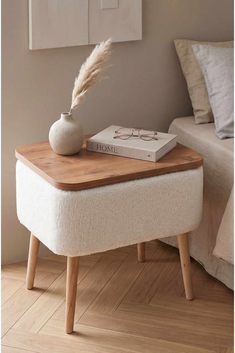 Sidebord Hanah Home Parkway Small (60 x 65 x 30 cm) Hvid - Hvid - Møbler - Borde - Aflastningsbord - Lampebord