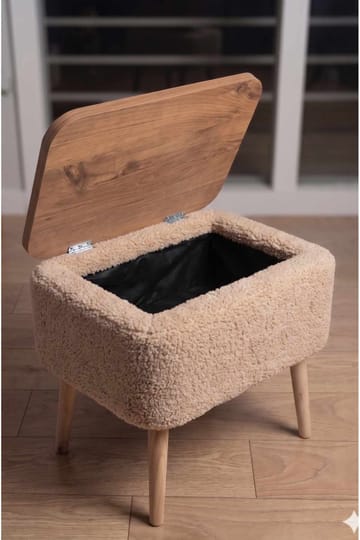 Sidebord Hanah Home Parkway Small (60 x 65 x 30 cm) Beige - Beige - Møbler - Borde - Aflastningsbord - Lampebord