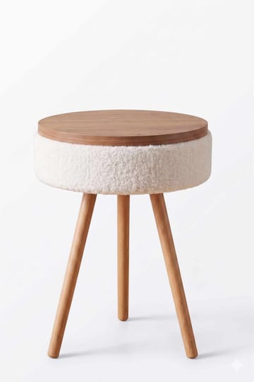 Sidebord Hanah Home Parkway Mini (Ø33 x H55 cm) Hvid - Hvid - Møbler - Borde - Aflastningsbord - Lampebord