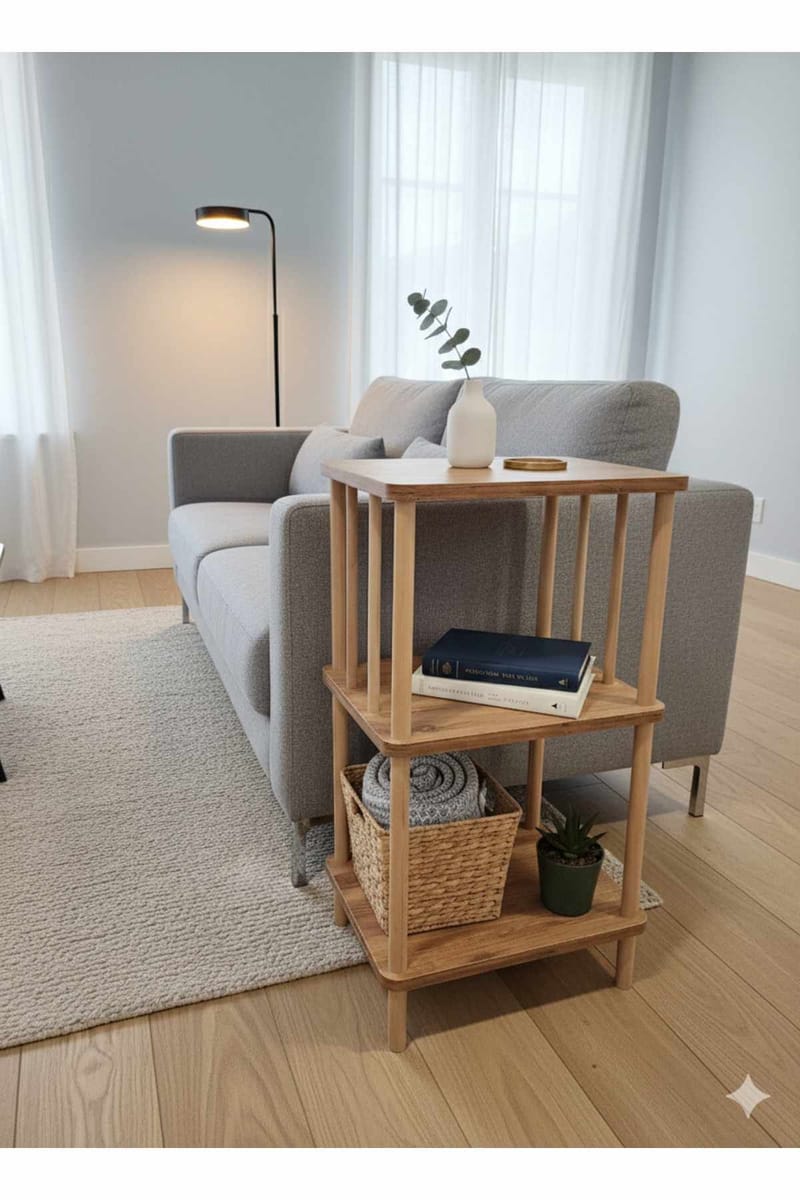 Sidebord Hanah Home Pika Tray (40 x 75 x 30 cm) Fyrretræ - Fyrretræ - Møbler - Borde - Aflastningsbord - Lampebord