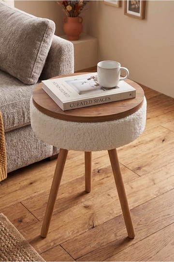 Sidebord Hanah Home Parkway Mini (Ø33 x H55 cm) Hvid - Hvid - Møbler - Borde - Aflastningsbord - Lampebord